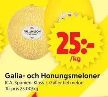 Galia- och Honungsmeloner