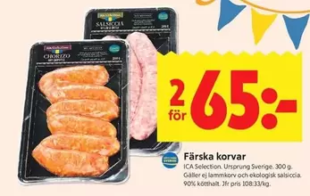 Färska korvar