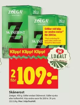 Zoegas - Skånerost