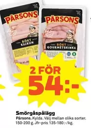 Pärsons - Smörgåspålägg