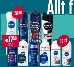 Nivea - Dry Fresh, Dry Impact, Black & White, Derma Control