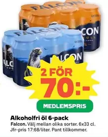 Falcon - Alkoholfri öl 6-pack
