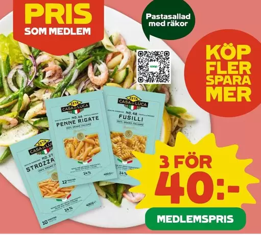 Zeta - Penne Rigate, Fusilli, Strozzai