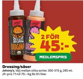 Johnny's - Dressing/såser