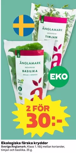 Änglamark - Ekologiska färska kryddor