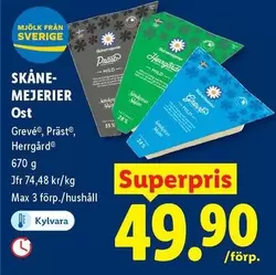 SKÅNE-MEJERIER Ost