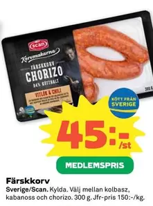 Scan - Färsckorv Chorizo