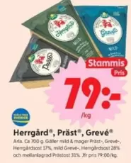 Arla - Herrgård®, Präst®, Grevé®