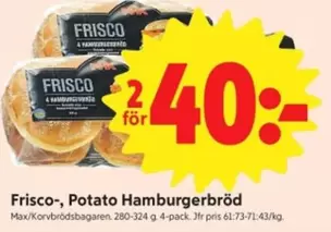 Frisco - Potato Hamburgerbröd