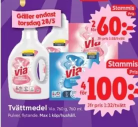 Via - Tvättmedel