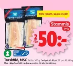 Findus - Torskfilé, MSC