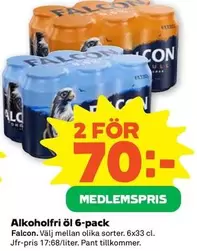 Falcon - Alkoholfri Öl 6-pack