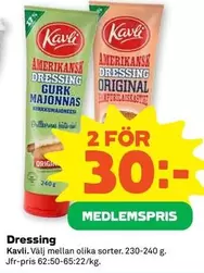 kavli - Amerikansk Dressing Gurk Majonnäs