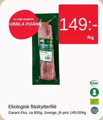 EKO - Ekologisk fläskytterfilé