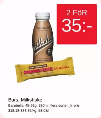 Bars, Milkshake
