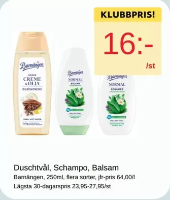 Barnängen - Duschvål, Schampo, Balsam