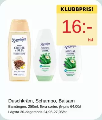 Barnängen - Duschkräm, Schampo, Balsam