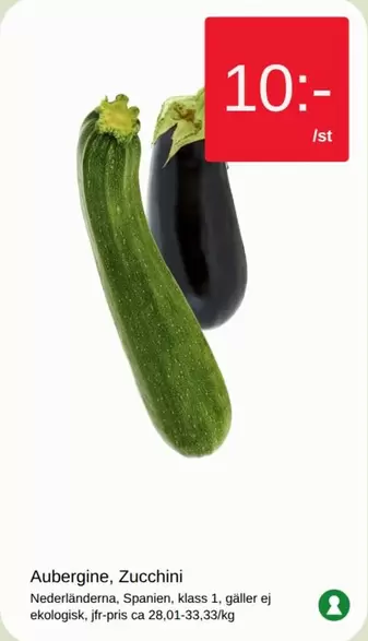 Aubergine, Zucchini