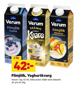 verum - Filjölk, Yoghurtkvarg