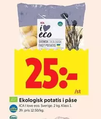 Ekologisk potatis i påse