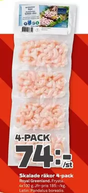 Royal Greenland - Skalade räkor 4-pack