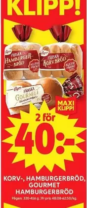 Gourmet - KORV-, HAMBURGERBRÖD, GOURMET HAMBURGERBRÖD