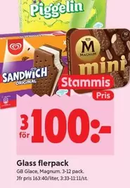 GB Glace - Sandwich Original, Magnum Mini