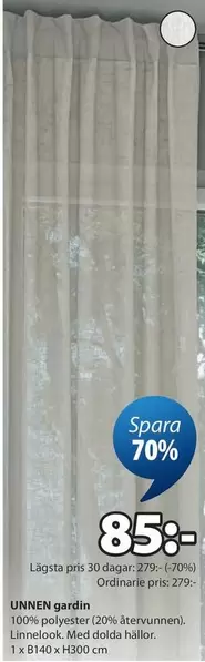 UNNEN gardin