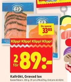Kallrökt, Gravad lax
