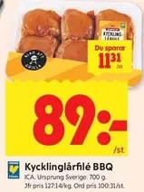 Kycklinglårfilé BBQ