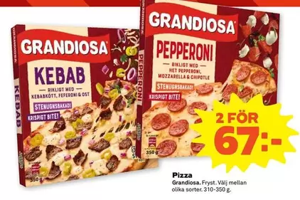 Grandiosa -  Kebab & Pepperoni Pizza
