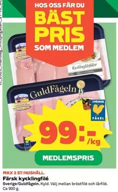Guldfågeln - Färsk kycklingfilé