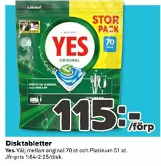 Yes - Disktabletter