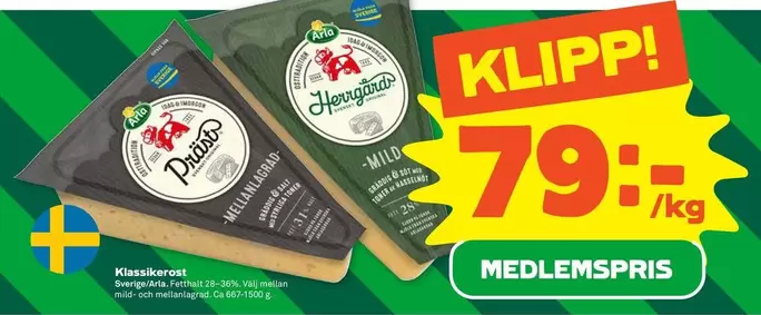 Arla - Prästost & Herrgårdsost