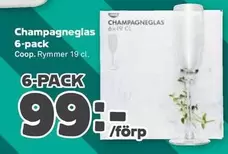 Coop - Champagneglas 6-pack
