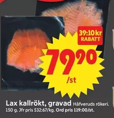 Lax kallrökt, gravad