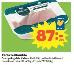 Ingelsta kalkon - Färsk kalkonfilé