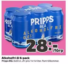 Pripps Blå - Alkoholfri Öl