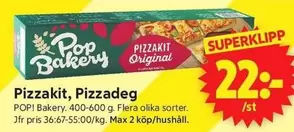 Pop bakery - Pizzakit, Pizzadeg