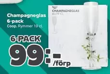 Coop - Champagneglas 6-pack