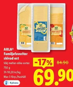 Arla - Familjefavoriter skivad ost