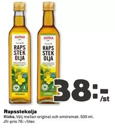 Rapsstekolja