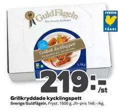 Guldfågeln - Grillkryddade kycklingspett