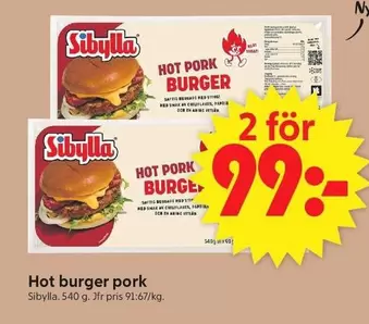 Hot Pork Burger