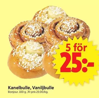 Bonjour - Kanelbulle, Vaniljbulle