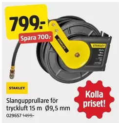 Stanley - Slangupprullare för tryckluft 15 m Ø9,5 mm