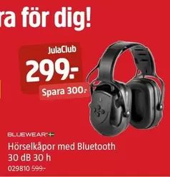 Bluewear - Hörselkåpor med Bluetooth 30 dB 30 h
