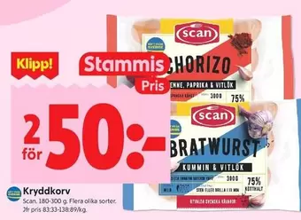 Scan - Stammis Chorizo & Bratwurst