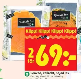 Gravad, kallrökt, najad lax