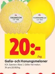 Galia- och Honungsmeloner
